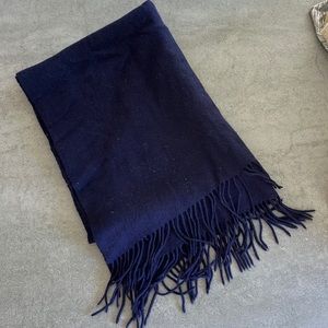 Cos large navy wool scarf